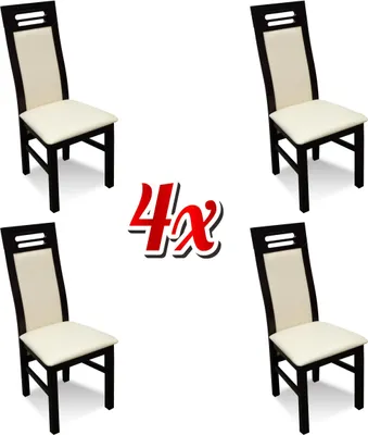 Productafbeelding van Garnitur Komplett K65 4x Designer Stuhl Set Esszimmer Textil Polster Sitz Stühle