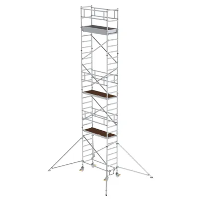 Produktbild von Günzburger Steigtechnik Rollgerüst 0,75 x 1,8 m mit Ausleger Plattformhöhe 7,35 m - 154746