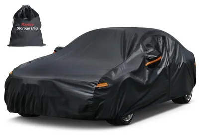 Immagine prodotto di Copertura per auto, impermeabile e traspirante, per garage completo, adatta a berline di lunghezza 470-490 cm, colore nero