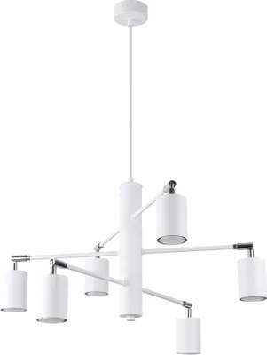 Produktbild von Kronleuchter LEMMI 6 weiß 6xGU10 10W Stahl 125x77x77cm Sollux Lighting