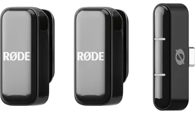 Produktbild von RØDE Wireless Micro - Kompaktes drahtloses Mikrofon, Zwei Mikrofone mit Ladehülle für die Erstellung von Inhalten auf dem Smartphone - USB-C, Schwarz