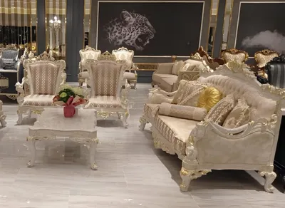 Zdjęcie produktu dla Zestaw sofa fotel zestaw sofa 3+1+1 osobowa zestaw sof tapicerowanych zestaw barokowy