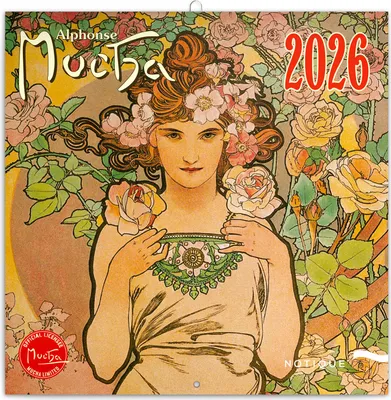 Produktbild von Notique Broschürenkalender Alfons Mucha 2026, 30 x 30 cm