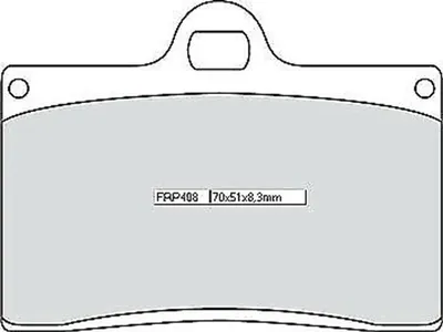 Obrázok produktu pre FERODO Sinter Racing brzdové obloženie FRP 408 XRAC