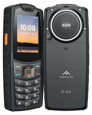 Produktbild von AGM M6, Balken, Dual-SIM, 6,1 cm (2.4"), 0,3 MP, 2500 mAh, Schwarz