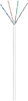 Produktbild von CAT 6 Netzwerkkabel, U/UTP, weiß Kupferkaschierter Aluminiumleiter (CCA), AWG 24/7 (stranded)