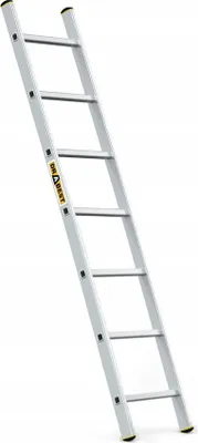 Produktbild von Drabest | Leiter - Aufstiegsleiter - 7 Sprossen - Tragfähigkeit 150 kg - Aluleiter 1x7 Stufen - Professionelle Anlegeleiter