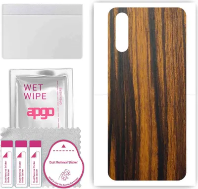 Produktbild von apgo Rückseite Schutzfolie, Skin, kompatibel mit vivo iQOO Neo, Hinten Displayschutzfolie aus Vinylfolie, kratzfest, einfache Montage - Tigerwood