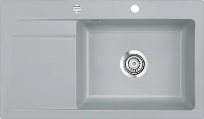 Produktbild von Spüle KeraDomo STEMA 86 SL in TITAN Becken rechts mit Excenterbedienung / Systemceram
