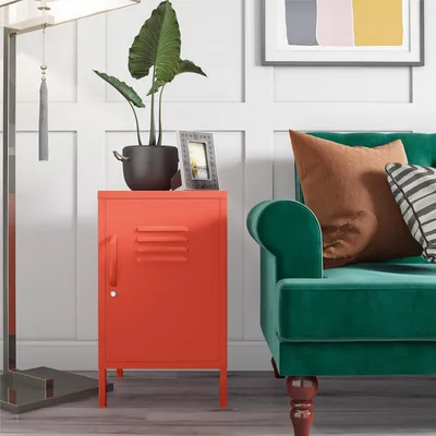 Produktbild von Akzenttisch Pulverbeschichtung in Metallorange