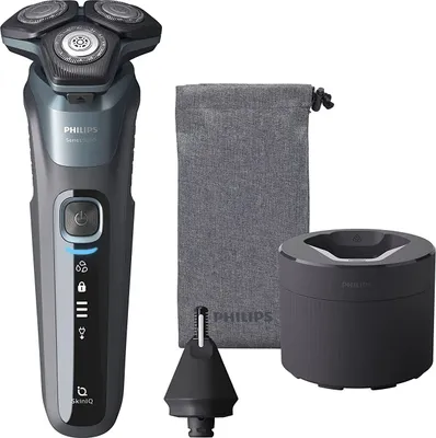 Produktbild von Philips SHAVER Series 5000 S5586/66 Elektrischer Nass- und Trockenrasierer, Rotationstrasierer, Blau, LED, Ladend, Leistung, SH71, 2 Jahr(e)