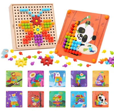 Image de Jeu éducatif en mosaïque pour enfants, 180 pièces