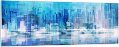 Produktbild von Bilder auf glas - Stadt Aussicht Wasser - 90x30cm - Glasbilder - Wandbilder - Kunstdruck - zum Aufhängen bereit - Wanddekoration aus Glas - Glas Bilder - Wandbild auf Glas - Einteilig - GAB90x30-3488