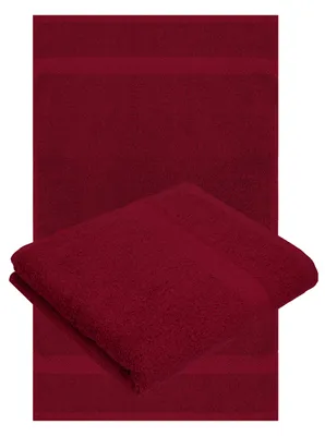 Produktbild von Betz 2 Stück Handtücher 50x100 cm PREMIUM 100% Baumwolle Farbe: dunkelrot