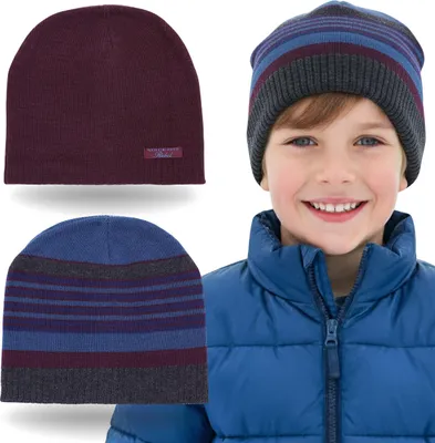 Produktbild von Set mit Jungen-Wintermützen, warm, 2 Stück 2-7 Jahre