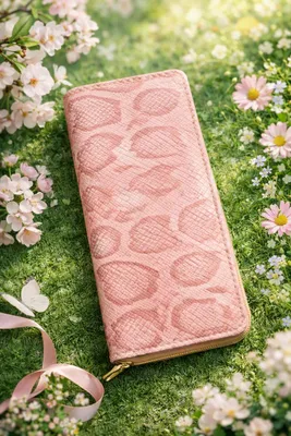 Produktbild von Portemonnaie Juleeze Rosa Altrosa Schlangenmuster Fächer Münzfach