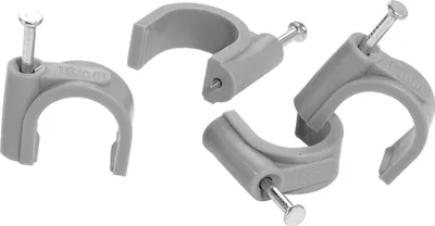 Produktbild von TPFNet Premium Nagelschellen für maximal 7mm Leitungen - 100 Stück - Grau