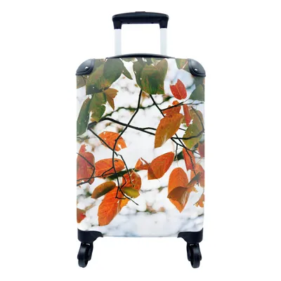 Produktbild von MuchoWow® Koffer Handgepäck Trolley Rollkoffer Kleine Reisekoffer mit 4 Rollen - Herbst - Blätter - Landleben - Jahreszeiten - Cabin Size < 55x40x23 cm & 55x40x20 cm - Fotokoffer - Kabinenkoffer - Boardgepäck - Reise-Box - Reisekoffer - Reisegepäck - Koffer mit Bild - Trolley für Kinder