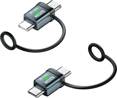 Produktbild von INF 2er-Pack Typ-C Stecker auf Stecker Adapter: 240W Laden & 120Gbps Daten Blau