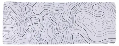 Produktbild von lachineuse XXL-Mauspad – Topografische Karte – Weiß – 800 x 300 x 3 mm – origine