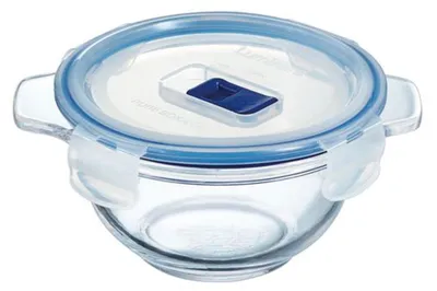 Produktbild von Vorratsdose aus Glas 0,5l Pure Box EUROHOME® – aus Glas und Kunststoff, 17x13,9x7,1cm – für alle Lebensmittel