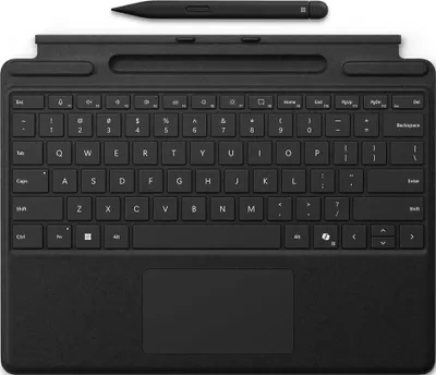 Zdjęcie produktu dla Microsoft Surface Pro Keyboard w/ Slim Pen, QWERTY, Angielski, Panel dotykowy, Microsoft, Surface Pro 10 Surface Pro 9 Surface Pro 8 Surface Pro X, Czarny