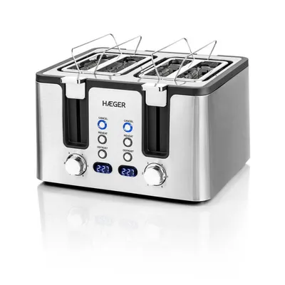 Productafbeelding van Haeger TO-17D.015A, 4 messen, Roestvrij staal, Roestvrij staal, Knopbediening, Draaibaar, 1700 W