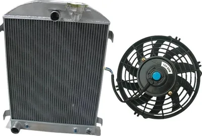 Immagine prodotto di Radiatore, alluminio, dimensioni interne: 438 mm x 508,5 mm x 62 mm, dimensioni totali: 648 mm x 502 mm x 151,5 mm, diametro ingresso: Φ1-1/2", diametro uscita: Φ1-3/4"