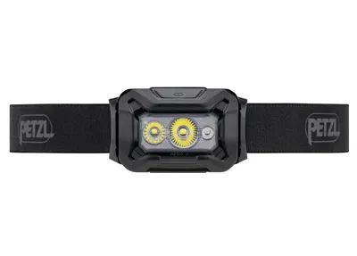 Produktbild von Petzl Aria 2 RGB, Stirnband-Taschenlampe, Schwarz, Duraluminium, Gummi, Tasten, 1 m, IP67