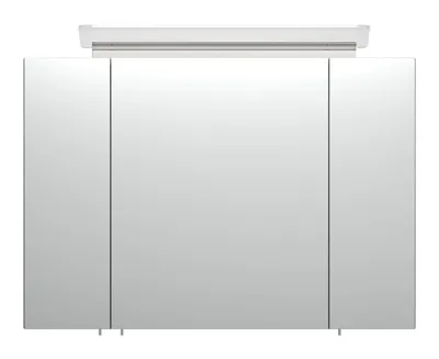 Productafbeelding van Spiegelschaaf 90 met LED-acrylglasverlichting, betonlook. Energieklasse: F