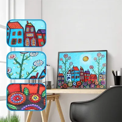 Diamantmalerei-Set 40x30 cm für Kinder und Anfänger