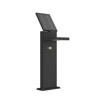 Produktbild von Lucande LED-Solarwegelampe Silvan, 60 cm, Sensor, anthrazit
