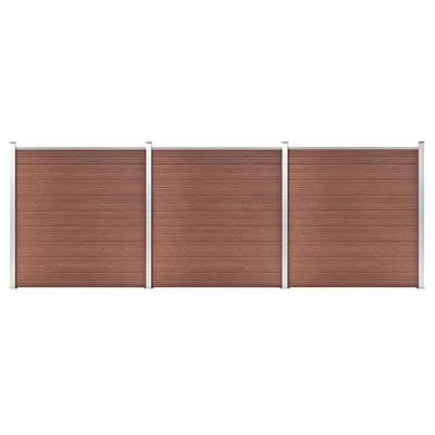 Obrázek produktu pro Zahradní plot WPC 526 x 186 cm hnědý