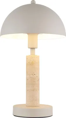 Produktbild von LED Tischleuchte, sandfarben, Travertin Stein, H 34 cm