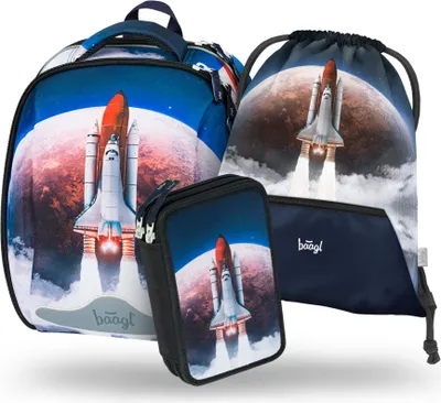 Produktbild von BAAGL SET 3 Shelly Space Shuttle: Aktentasche, Federmäppchen, Tasche