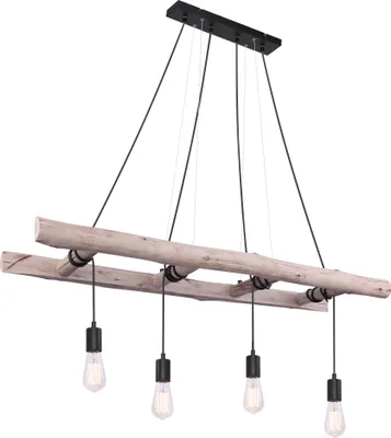 Produktbild von Globo Lighting|Hängeleuchte Holz naturfarben, 4x E27