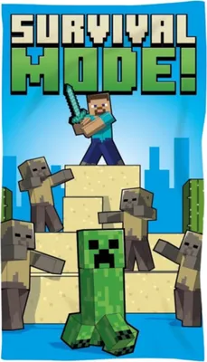 Produktbild von Mojang Studios Minecraft Mikrofasertuch Mehrfarbig Mehrfarbig One Size