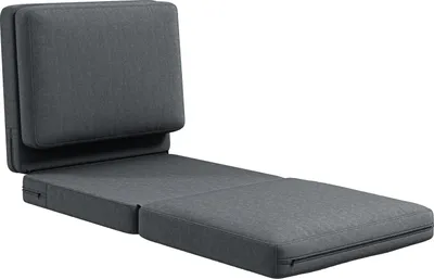 Produktbild von Bodensofa 3-in-1 Klappbar Schlafsofa mit Samtoptik, Gepolstert Sofabett bis 240 kg belastbar, für Schlafzimmer, Wohnzimmer, Dunkelgrau