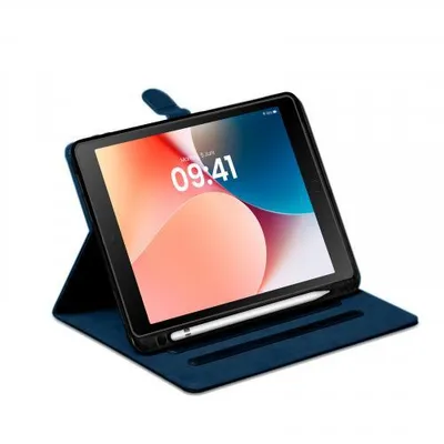 Produktbild von LBH Tablet Hülle für Apple Tabletmodelle - Farbe: Blau - Modellkompatibilität: Für Apple iPad 5/6. Gen 9.7 - Folie: Hülle + 2x Hartglasfolie (9H)
