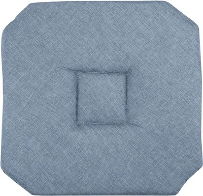 Zdjęcie produktu dla STOF | Poduszka do siedzenia - BEA - 40x40 cm - Niebieska - Wygodny i elegancki design - Z wiązaną wstążką