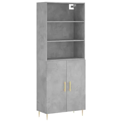 Produktbild von Highboard Betongrau 69,5x34x180 cm Holzwerkstoff