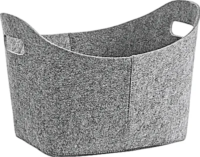 Produktbild von ZELLER PRESENT Aufbewahrungskorb Filz oval 37x28x25cm grau