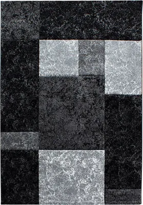 Produktbild von Kurzflor Teppich HAWAII Schwarz 140 x 200 cm