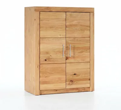 Produktbild von Büroschrank Wildeiche teilmassiv Bücherschrank 90x42x120 #2512