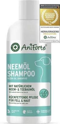 Produktbild von Hundeschampoo mit Neemöl - Für einfache Fellpflege, hautfreundlich und angenehm duftend - 500 ml