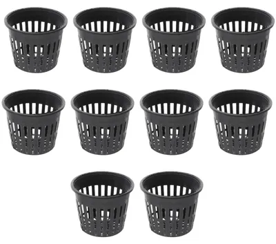 Image de Lot de 10 pots en plastique pour système hydroponique