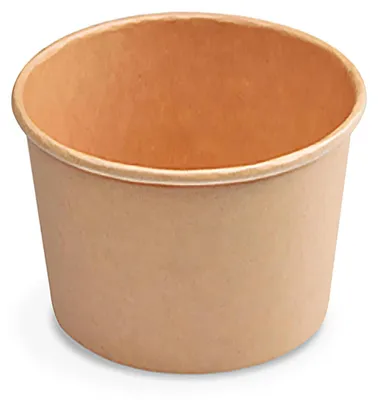 Produktbild von 100x Eisbecher aus Pappe Kraftpapier braun Ø75mm 125 ml