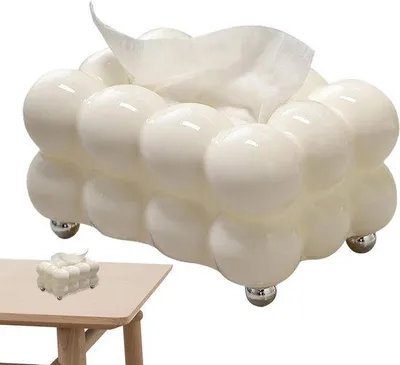 Image de Porte-serviettes pour mouchoirs, salle de bain, cuisine, salon, 19,5 x 13 x 10/9 cm, plastique