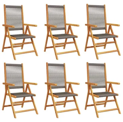 Image de VidaXL 3214533, Terrasse, Assise rembourrée, Acacia, Polypropylène (PP), Gris, 110 kg, 570 mm