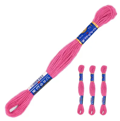 Produktbild von 3 Docken Stickgarn je ca. 8m / Sticktwist 100% Baumwolle Stickerei verschiedene Farbwahl, Farbe :3452 leuchtpink